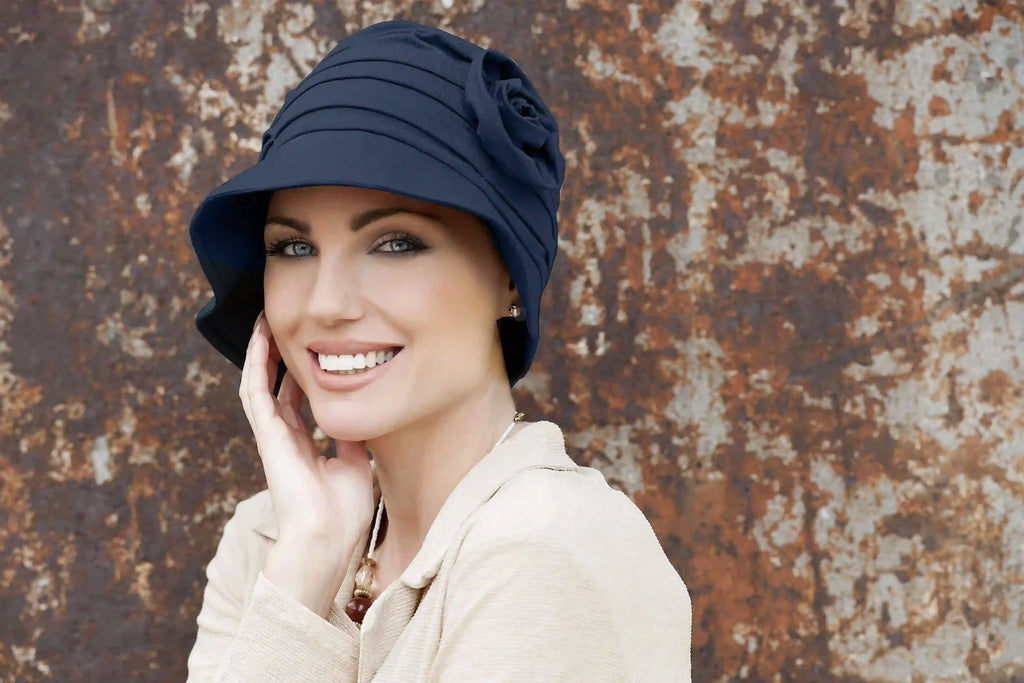 Sun Hat for Chemo Patients – Rosabella Navy