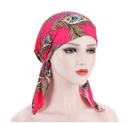 AZURE PRE-TIED SOFT SCARF TURBAN CANCER HAT BY CHEMO HATS - 3 COLOURS