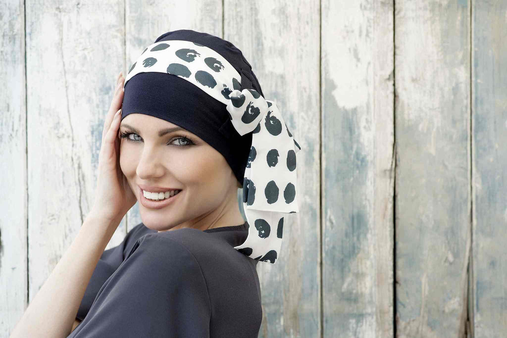 MASUMI GIFT BOX - YANNA NAVY HAT WITH 3 MATCHING SCARVES