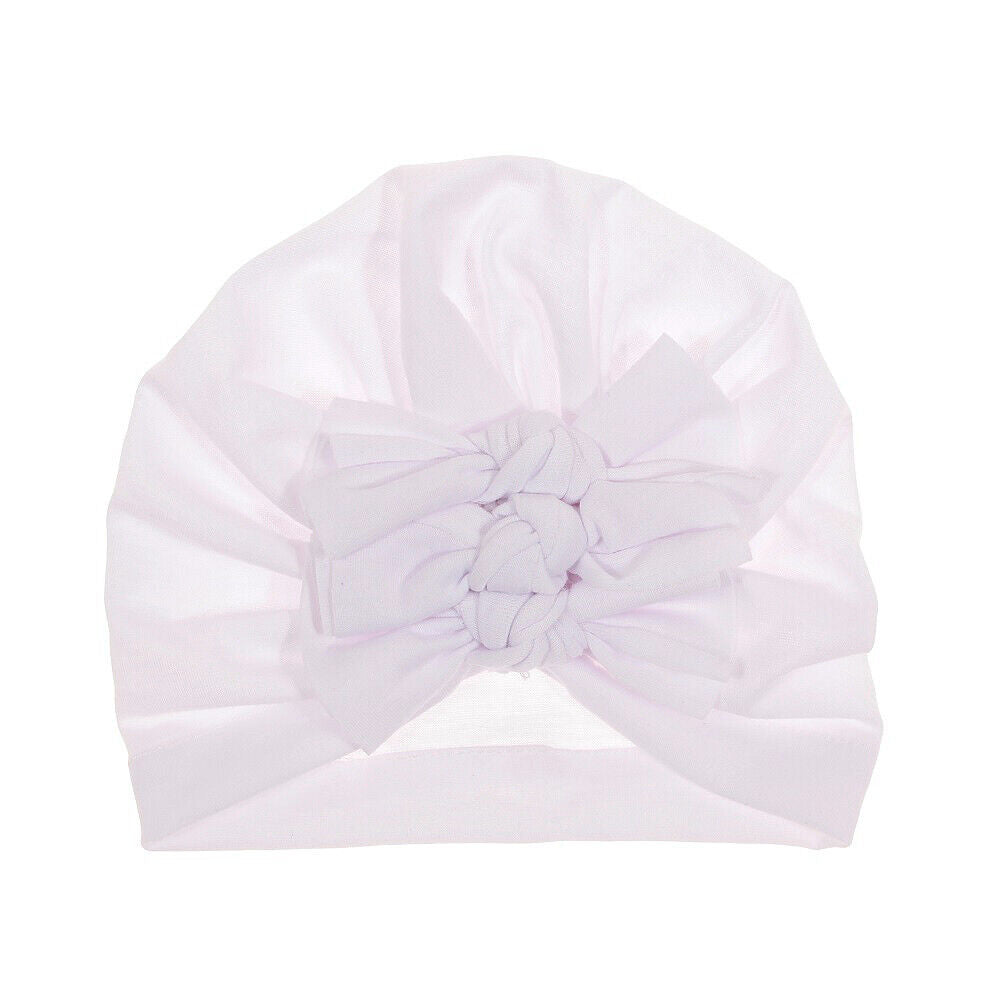 SOFT KNOT 3 BOW TURBAN HAIR HEAD WRAP BY CHEMO HATS - 0-5 YEARS