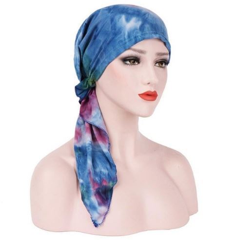 Boho Soft Tie Dye Chemo Hat head Scarf